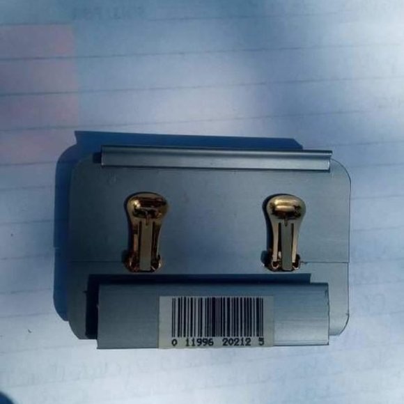 VTG CLIP-ON GOLD TONE EARRINGS BY "1928" CO. OVAL SHAPE W OVAL PINK CRYSTAL - Picture 4 of 4